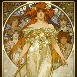 realistic concept of time by alphonse mucha, ayami kojima, amano, greg hildebrandt, and mark brooks, female, feminine, art nouveau, victorian, neo - gothic, gothic, character concept design