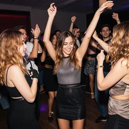 beautiful people dancing on a party high resolution