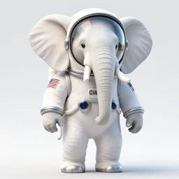 giant elephant wearing white custom made american spacesuit with oversized giant helmet as astronaut animal, in legnica, sunrise, cctv camera footage