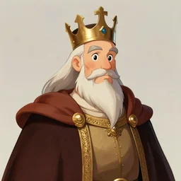 portrait of a medieval old king, artstation, cartoon, elegant, highly detailed, digital painting, concept art, smooth, sharp focus, illustration, art by makoto shinkai, don bluth, jean giraud, michel ocelot, tom whalen