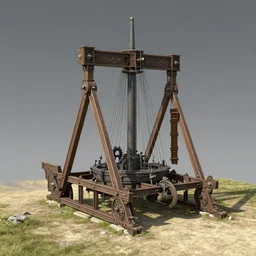 an elaborate roman siege machine as designed by robert mcrall and sfia members