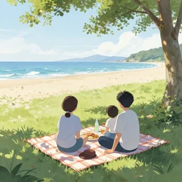 a picnic on the beach by by tsuyoshi nagano,