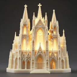 a hyperrealistic 3 d render of a delicate ivory sculpture of an ornate detailed cathedral populated by mandelbrot fractals, micro detail, unreal engine, backlit lighting, octane renderer, catholicpunk, glowing, photorealistic, physically based rendering, carved soap, trending on cgsociety