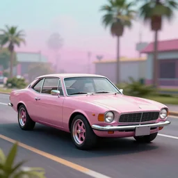 vaporwave car
