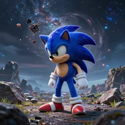 Sonic having a mental breakdown as the universe collapses in on itself around him