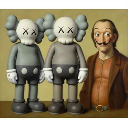 3 d shapes by kaws, james jean and salvador dali and shusei nagaoka, oil on canvas, surrealism, neoclassicism, renaissance, hyper realistic, ultra detailed, cell shaded, 8 k