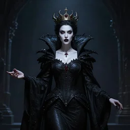 queen of darkness, realistic digital art, dark lighting,