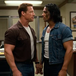 film still of John Cena as Nada in Bank scene in They Live 1988