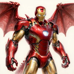 a sketch of a dragon robot based off of iron man | venom movie, dragon, blood red color | ~ ~ cinematic ~ ~ lighting | award - winning | closeup portrait | by donato giancola and mandy jurgens and charlie bowater | featured on artstation | pencil sketch