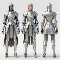 concept layout of 3 d rendered suit of decorative female armor, filigree, lord of the rings, elder scrolls, detailed, art station, unreal engine