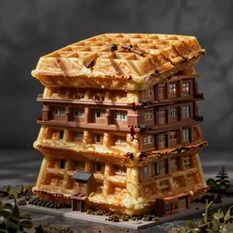 hotel that looks like a stack of waffles