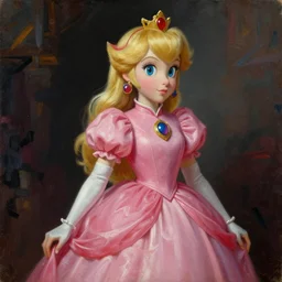 princess peach, painted by zdzislaw beksinski