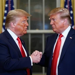 donald trump arguing with himself hq photo - 4