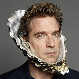 ron perlman's head in a oyster