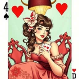 top of playing card image of a parlor girl - n 4