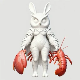 concept art of a owl rabbit lobster monster girl wearing a intricate outfit japanese harajuku street fashion, gapmoe yandere grimdark, dragon tail, long tail. butterfly trending on pixiv fanbox, painted by greg rutkowski makoto shinkai takashi takeuchi studio ghibli, akihiko yoshida