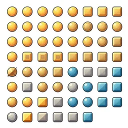 game asset sheet, 2 d sprite, material resources material study