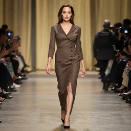 angelina jolie is walking into the camera