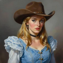ultra realistic portrait painting of cinderella as a western outlaw, art by frank frazetta, 4 k, ultra realistic, highly detailed, epic lighting.