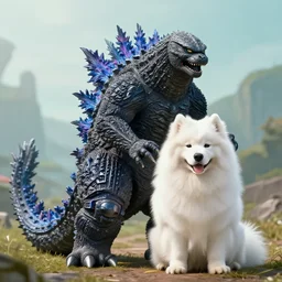 godzilla, except he's a samoyed