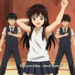 “ a scene from a 1 9 9 9 anime titled ‘ popcorn killer : devil dance ’ ”