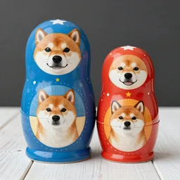 Shiba Inu Matryoshka dolls