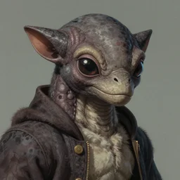 a portrait of a alien animal illustrated by miyazaki by karol bak, james jean, tom bagshaw, rococo, sharp focus, trending on artstation, cinematic lighting, hyper realism, octane render, 8 k, hyper detailed, vivid, ultra detailed, highly detailed