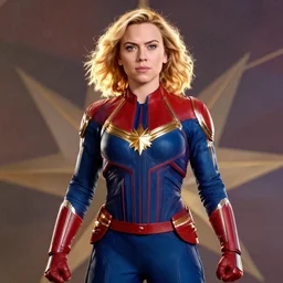 captain marvel played by scarlett johansson