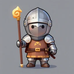 medieval knight, 3 d game art, cel shaded, kawaii