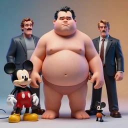 hyperrealistic rendering, fat smooth john carpenter flesh monster mickey mouse by donato giancola and greg rutkowski and wayne barlow and zdzisław beksinski, product photography, action figure, sofubi, studio lighting, colored gels, colored background