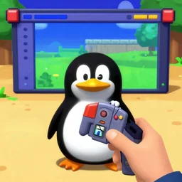 fat penguin, third person, nintendo 6 4, in - game screenshot