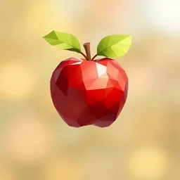 realistic low poly apple background