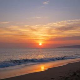 A stunning sunset in the beach, by Joaquín Sorolla