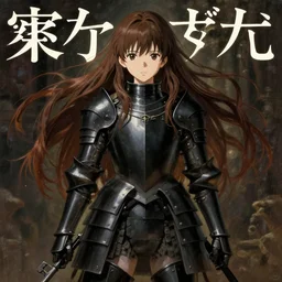 baroque oil painting japanese light novel cover illustration lotr anime key visual full body capture action shot | young girl black military armour with long flowing brown hair | symmetrical perfect face fine detail delicate features quiet gaze | gapmoe kuudere moody lighting bokeh | trending pixiv fanbox | by greg rutkowski makoto shinkai takashi takeuchi studio ghibli