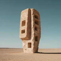brutalist monolith in the atacama desert.