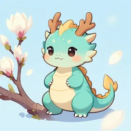 cute little magnolia dragon, fantasy, trending on artstation, laurel d austin, dave melvin, jordan grimmer