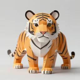 tiger paper toy, photorealistic, hd, trending on artstation