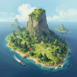 the evermeet isles, digital painting,