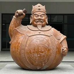 The great nutsack defender statue,detailed,live action