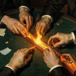 for punishing souls who are take libertis with others, use hands in wrong way, make gambling house, cheat the gamble, sent springing cheque, like to fighting. their fingers will put onto the burned iron channel, artwork by james ensor