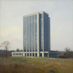 a building in a landscape, by john howe