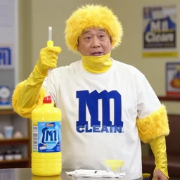 mr clean with a bong