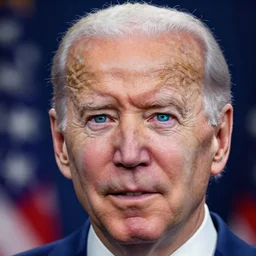 Joe Biden with laser eyes