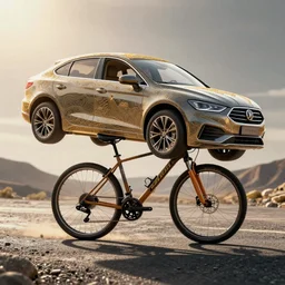intricate rendering of a car that can turn into a bike