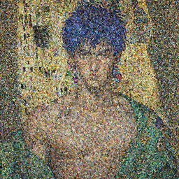 portrait of beautiful young man, warhammer, japanic style, cyberpunk, a lot of scars, more and more flowers, blue head, green side, the middle ages, highly detailed, artstation, illustration, art by gustav klimt, 8 k quality