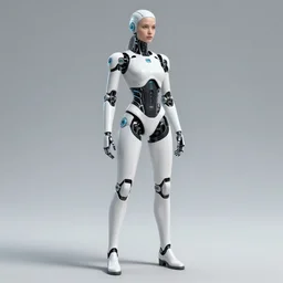 futuristic female cyber robot, humanoid, fullbody art, concept art, by charlie bowater, anna dittmann, wlop, rumiko takahashi, akihiko yoshida, hyung - tae kim, alexander mcqueen, trending on artstation