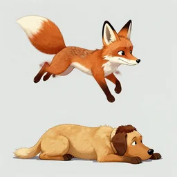 the quick brown fox jumps over the lazy dog. artwork by tex avery