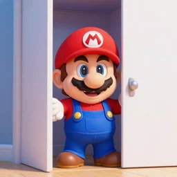 super mario bros behind a closet