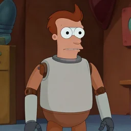 a movie still from the 1978 Sci-fi movie The Robots Are Alive featuring Bender from Futurama