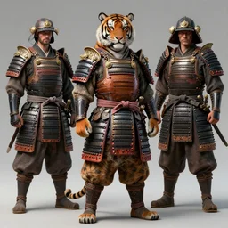 a detailed full-body photo of anthropomorph tiger wearing heavy samourai armor, ultra detailed,  by Tomasz Alen Kopera and Peter Mohrbacher and Craig Mullins
